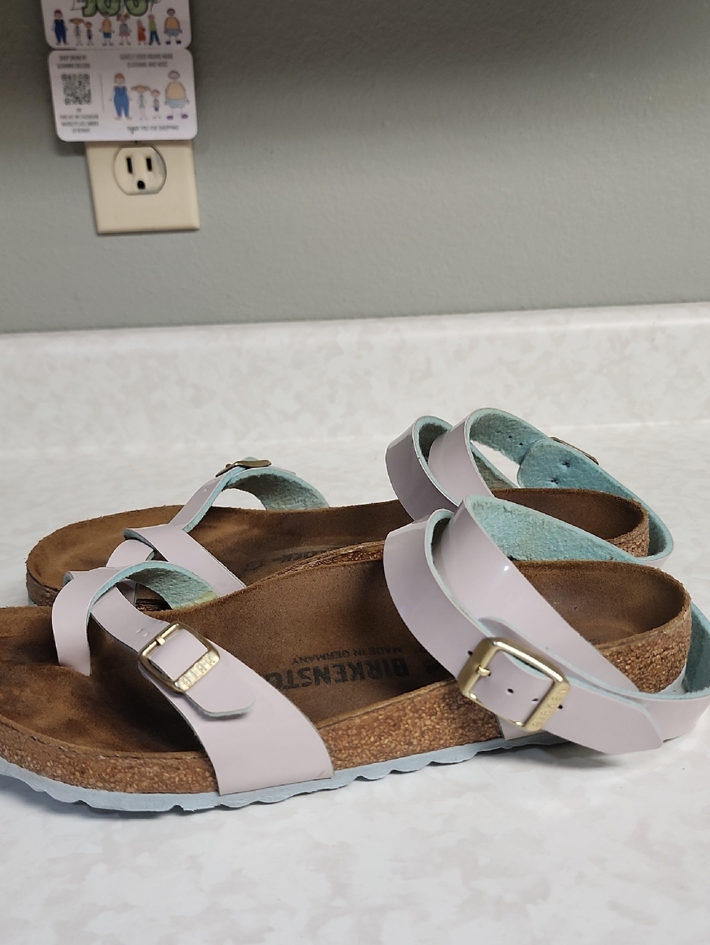 Birkenstock Pale Pink Double Strap Sandals womens 8.5 number 4014